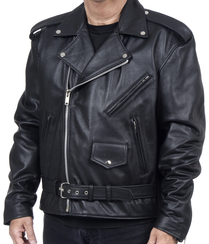 Excelled Men's Big and Tall Classic Motorcycle Jacket Online Exclusive