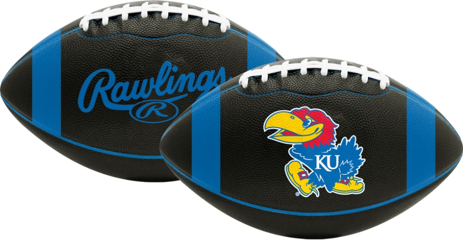Rawlings NCAA Kansas PeeWee Football, Size: PWEE, Blue/Red/White Rawlings NCAA Kansas PeeWee Football, Size: PWEE, Blue/Red/White