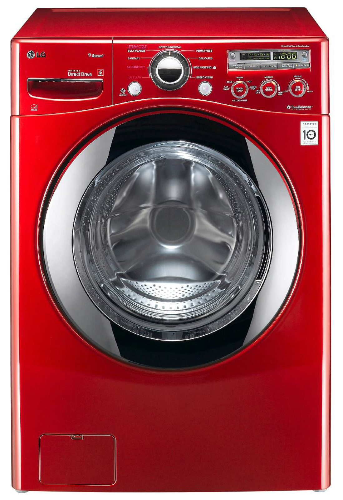 Lg 3.6 Cu. Ft. Extra Large Capacity Steam Frontload Washer With W/cold