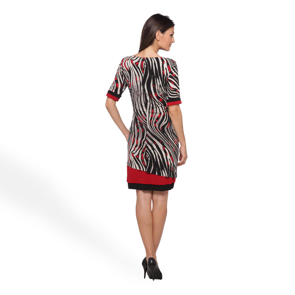 Darian Group Women's Knit Dress - Zebra Stripe