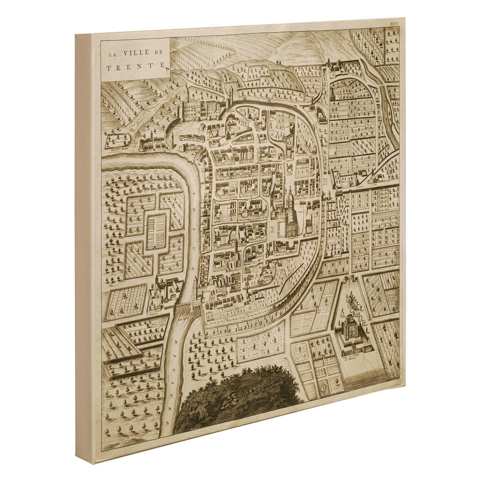 Trademark Global Pierre Mortier 'Map of Trento; 1704' Canvas Art