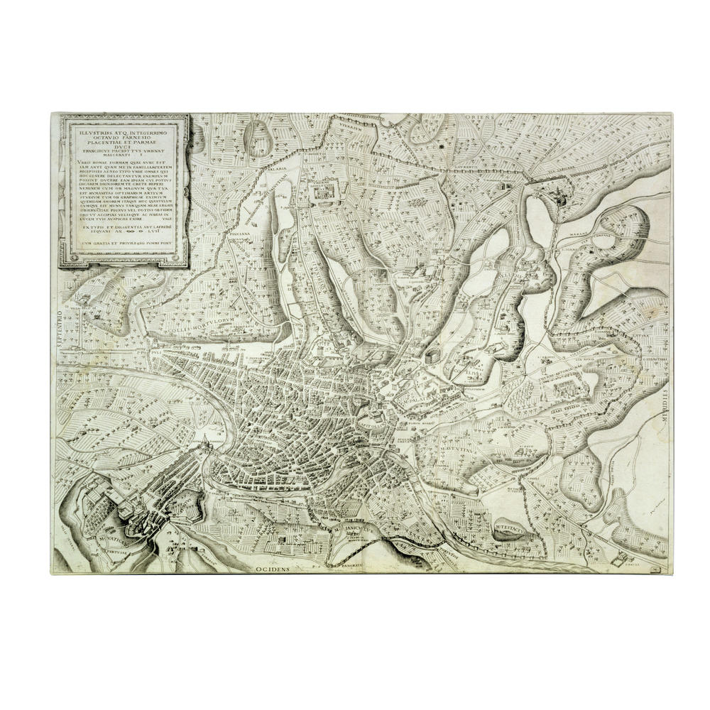 Trademark Global Antonio Lafreri 'Map of the City of Rome; 1557' Canvas Art