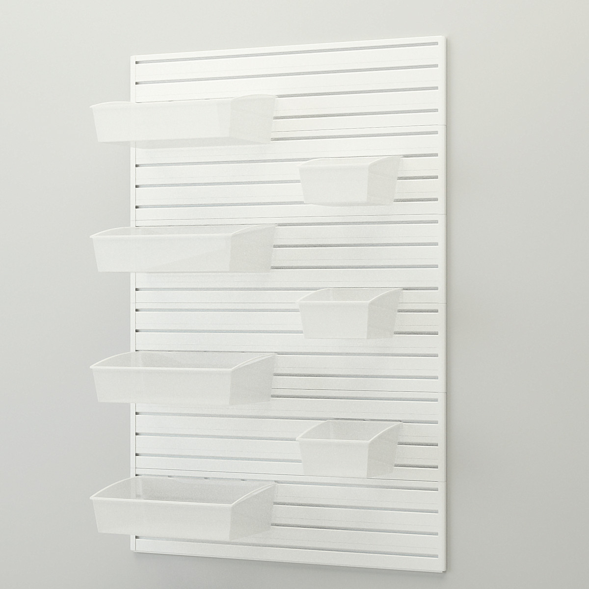 Flow Wall 7-Piece Hard Bin Starter-White