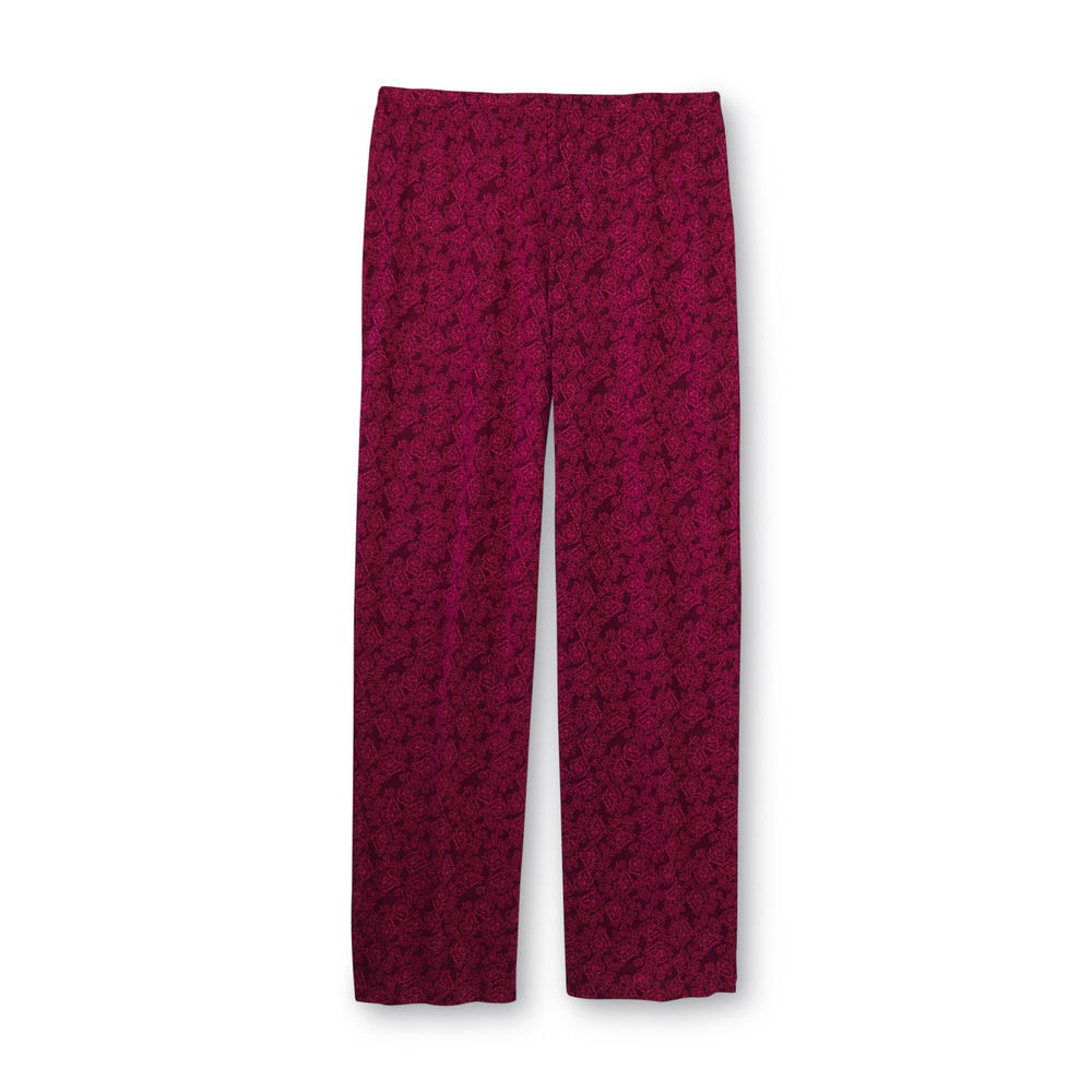 Jaclyn Smith Women's Pajama Top & Pants - Roses