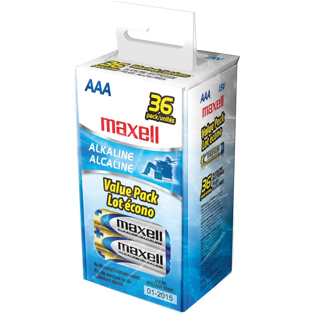 Maxell 723815 36-Pack AAA Alkaline Batteries