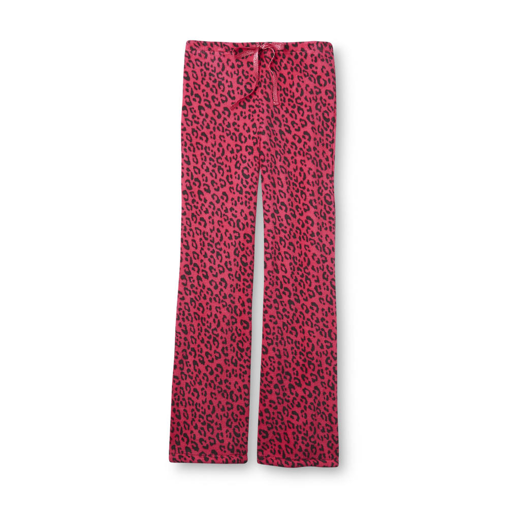 Joe Boxer Women's Microfleece Pajama Pants - Leopard Print