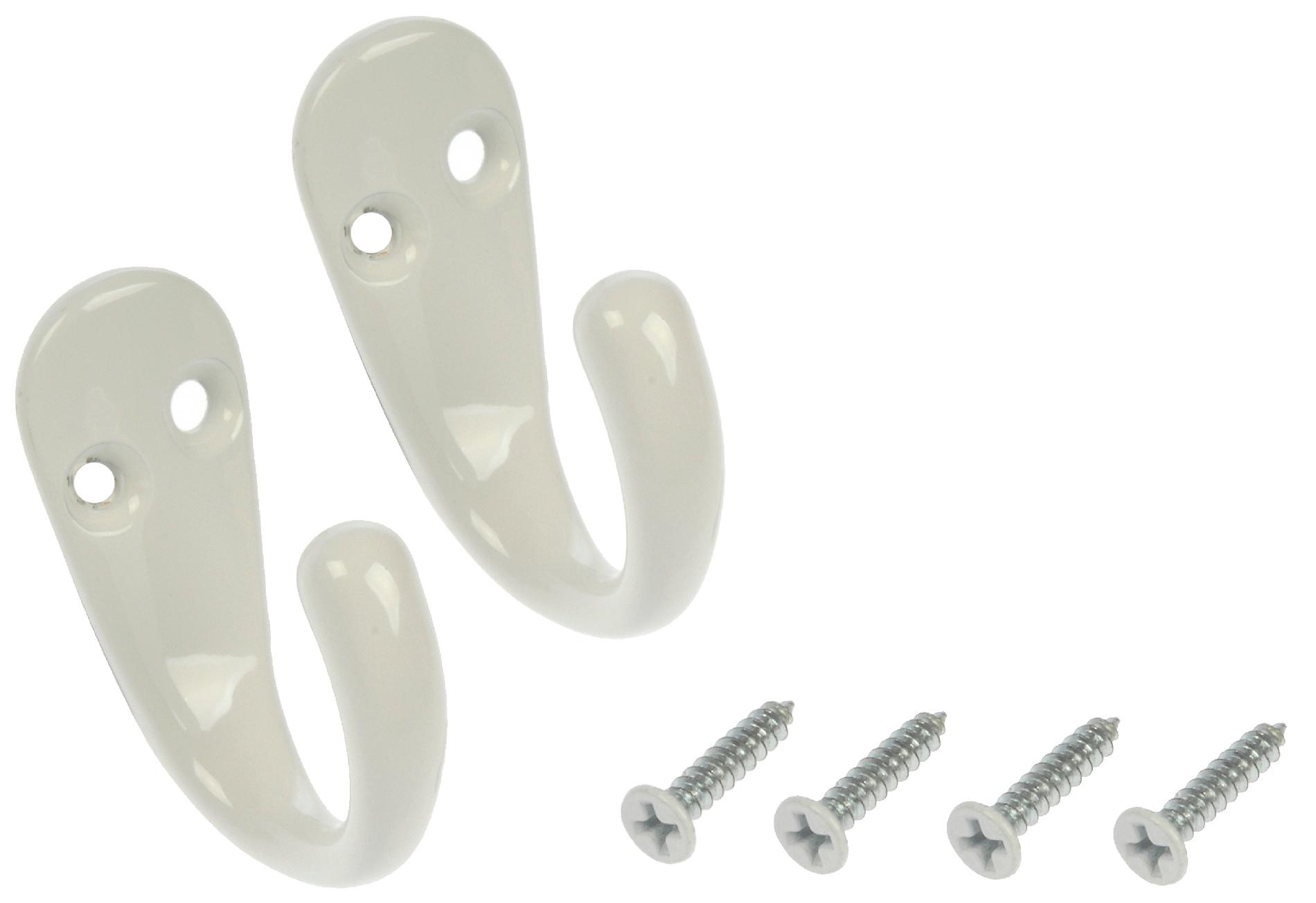 SINGLE COAT HOOKS WHITE FINISH SINGLE COAT HOOKS WHITE FINISH