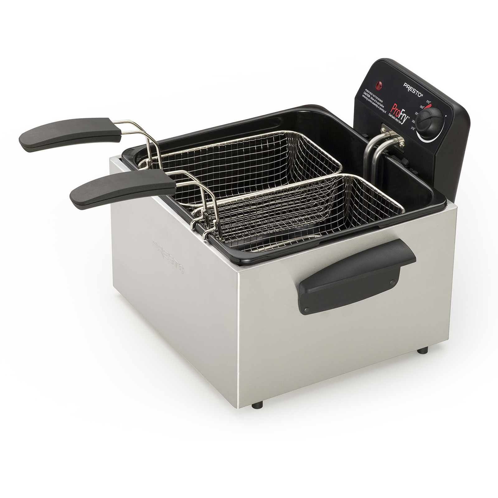 Presto 05466 5 Liter Dual Basket ProFry Deep Fryer - Stainless Steel, Black Presto 05466 5 Liter Dual Basket ProFry Deep Fryer - Stainless Steel, Black