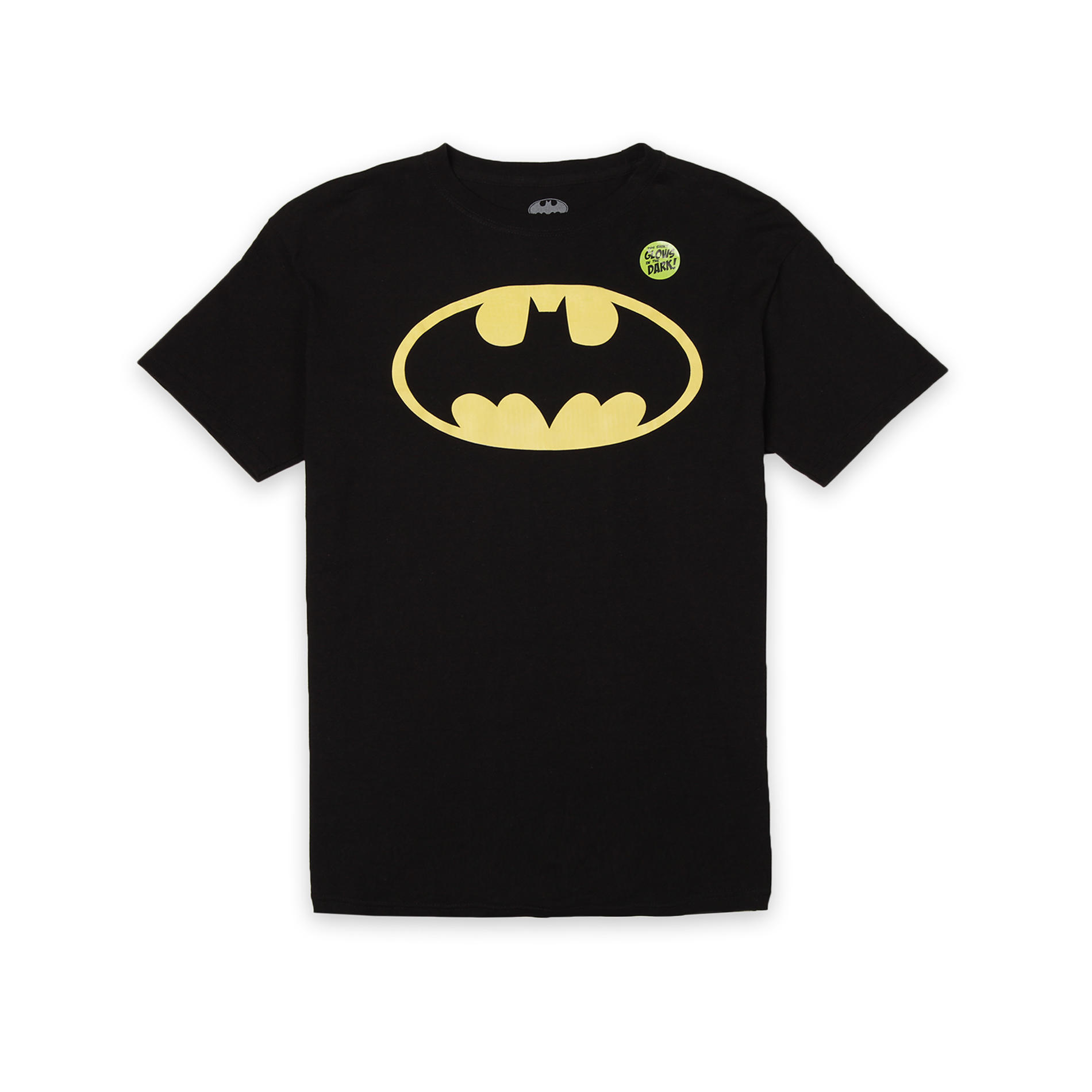 DC Comics Batman Young Men's Graphic T-Shirt - Glow In The Dark Bat