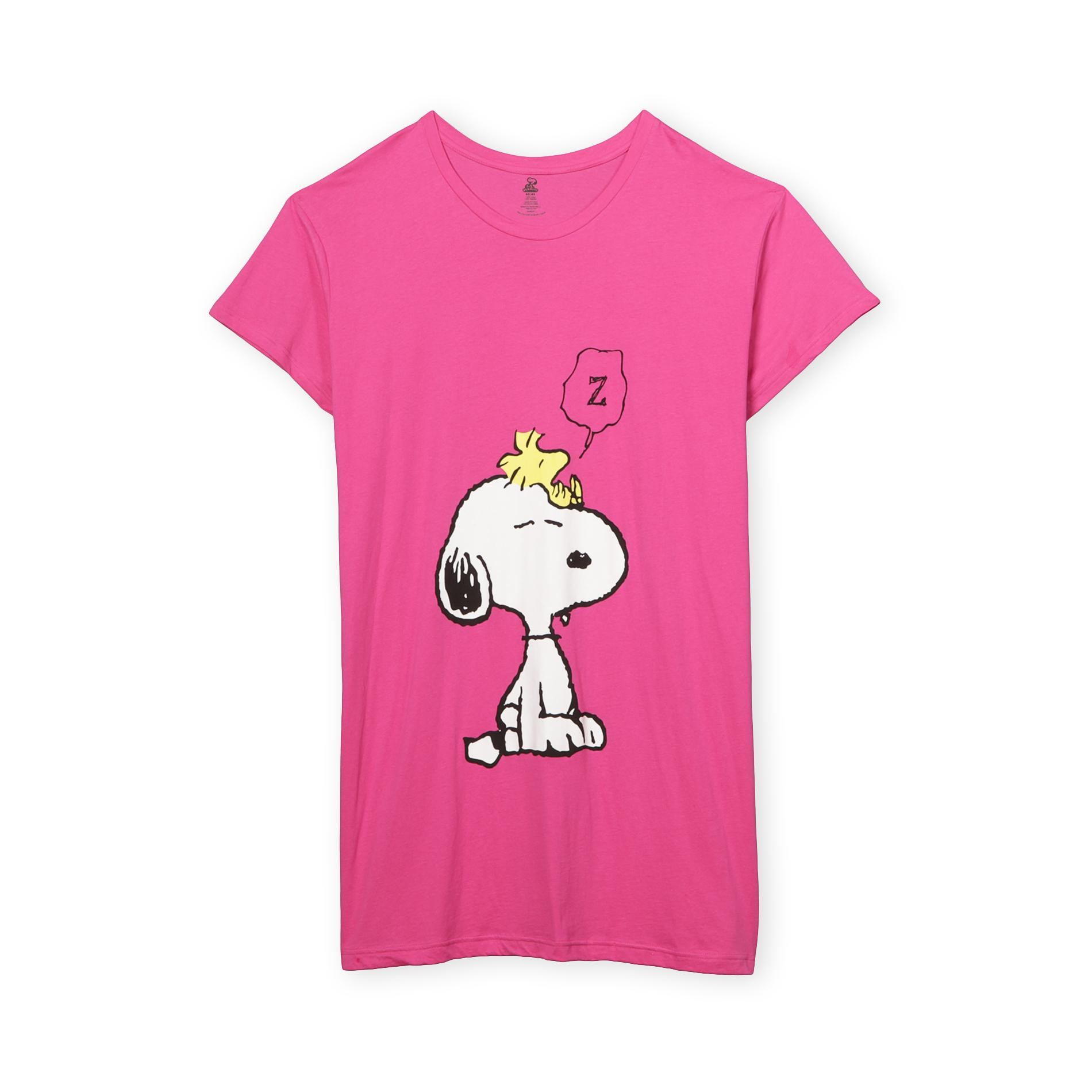 Peanuts By Schulz Snoopy & Woodstock Women's Plus Sleep T-Shirt
