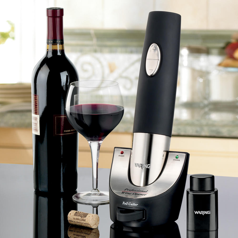 Waring Pro WO50B Wine Opener with Manual Vacuum Sealer