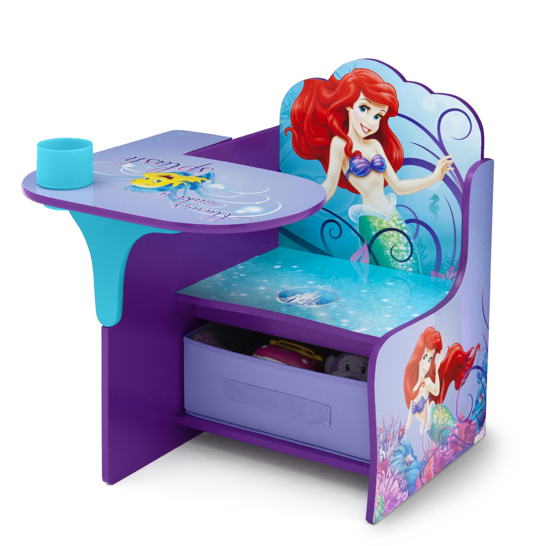 Delta Childrens Disney Little Mermaid Chair Desk with Storage Bin