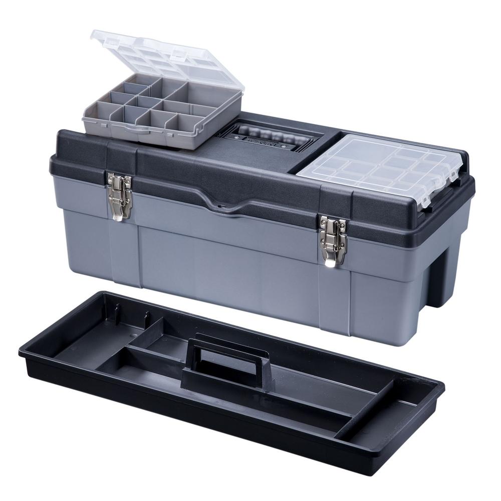 Stack-On 26 in. Pro Tool Box w/ Parts Storage Boxes - Black/Grey
