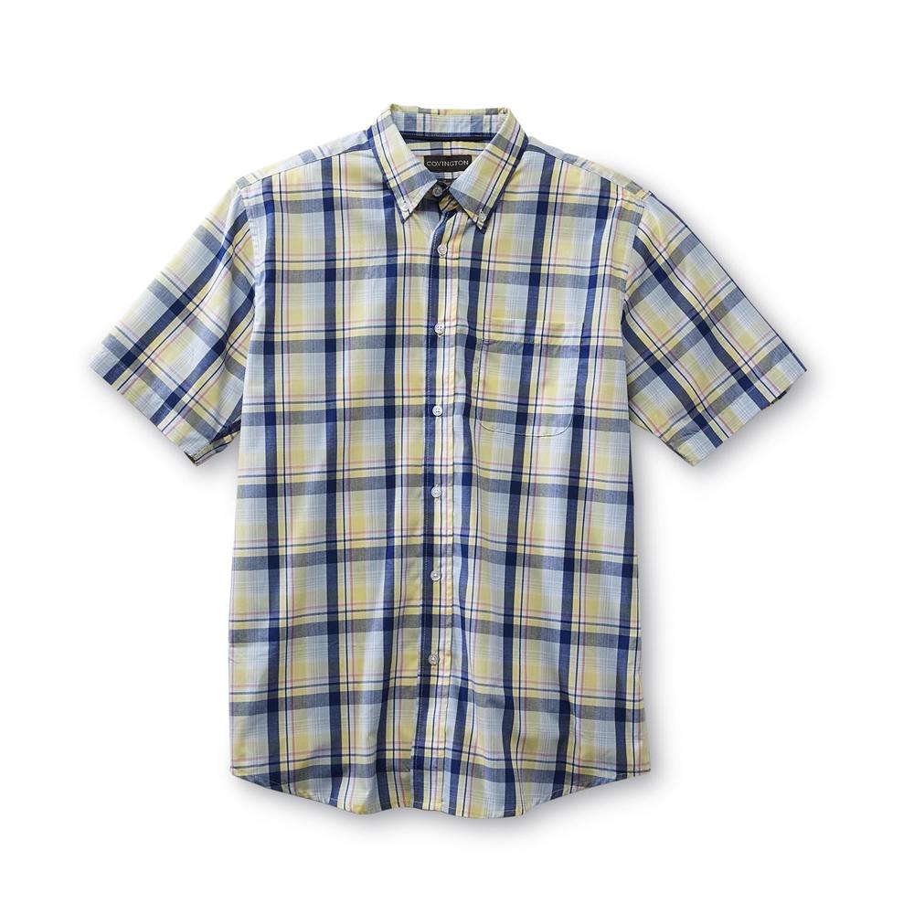 Covington Men's Button-Front Short-Sleeve Shirt - Madras