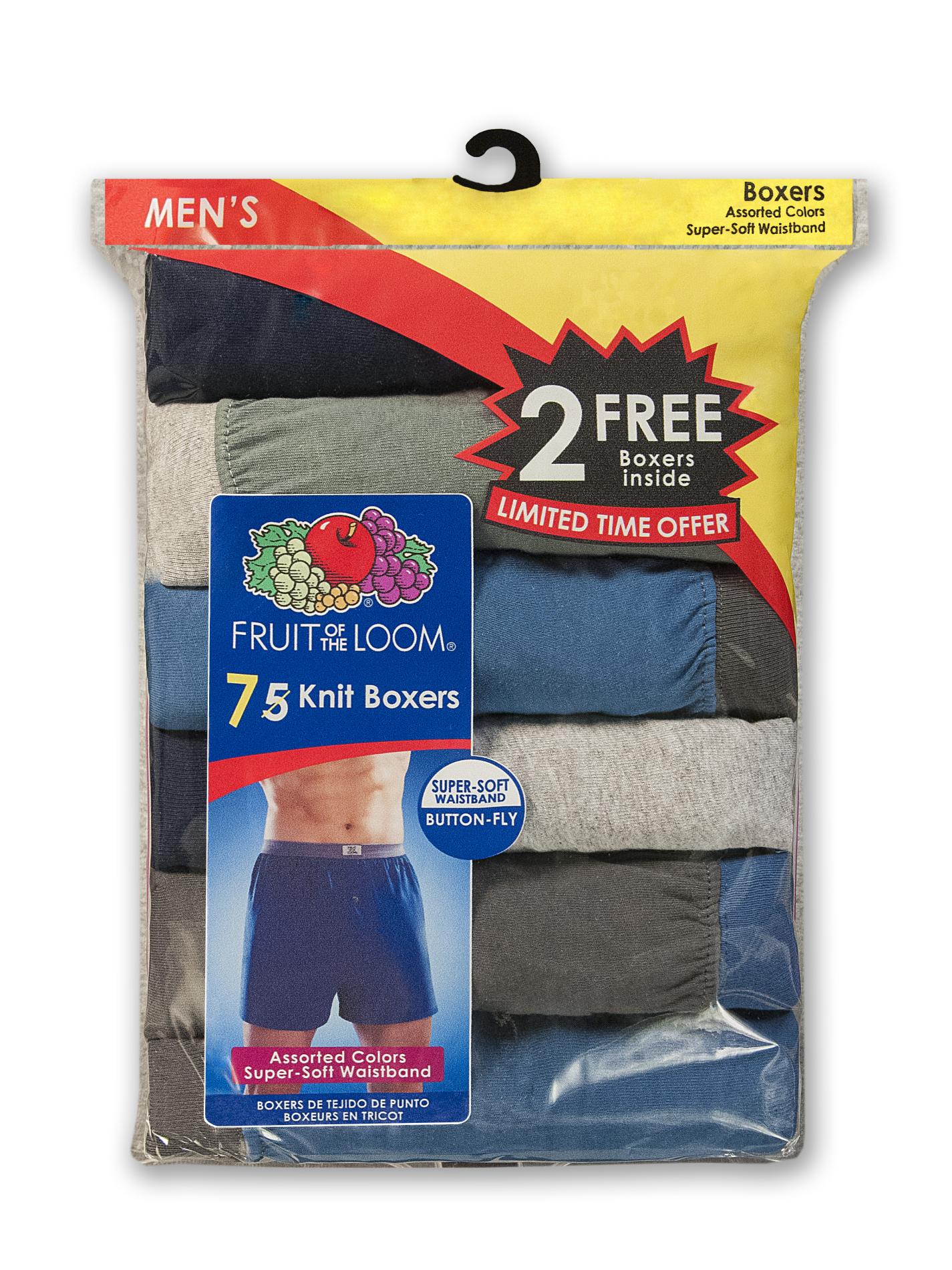 Fruit of the Loom Men's 7-Pack Button Fly Boxers
