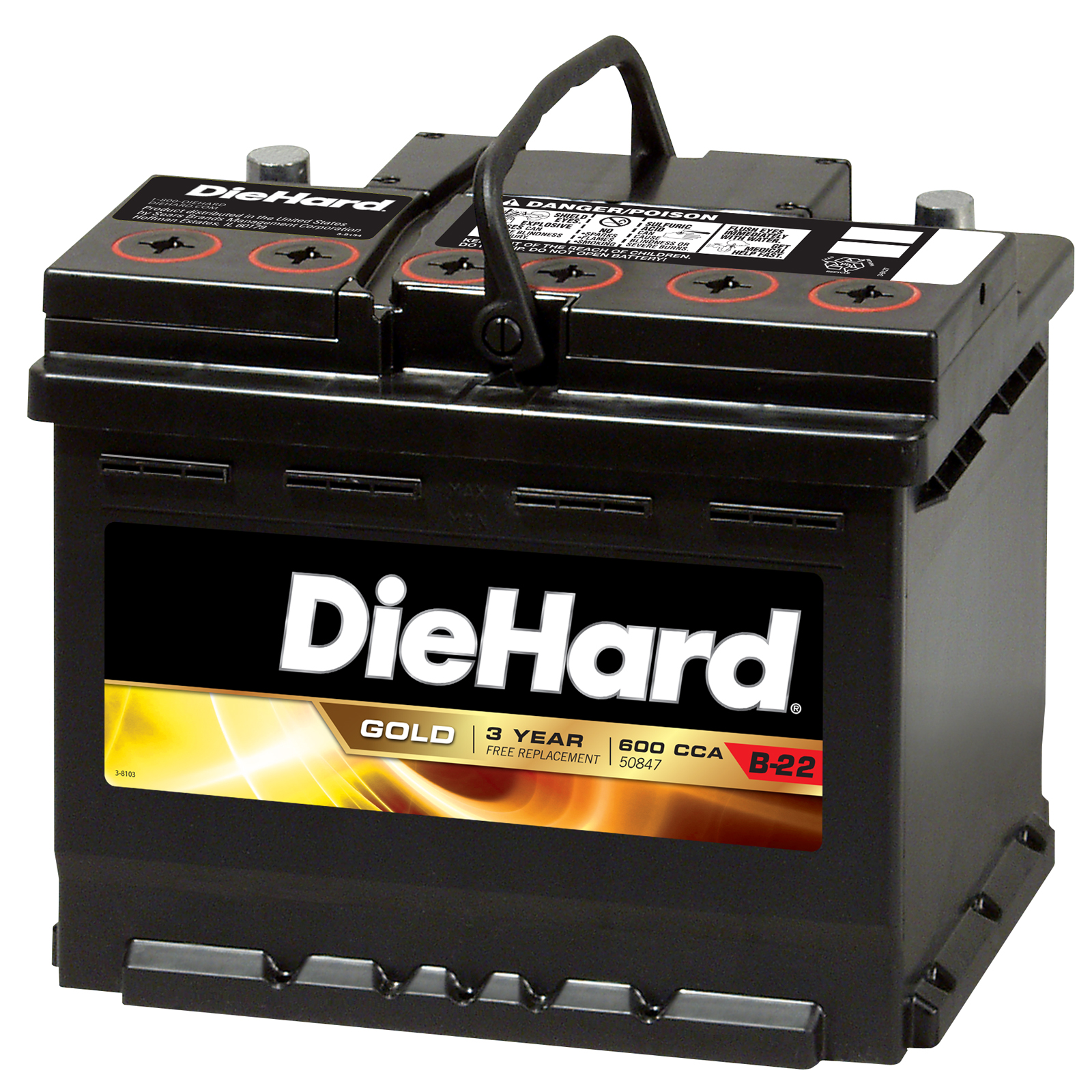 DieHard Gold Automotive Battery - Group Size EP-47 (Price with Exchange)