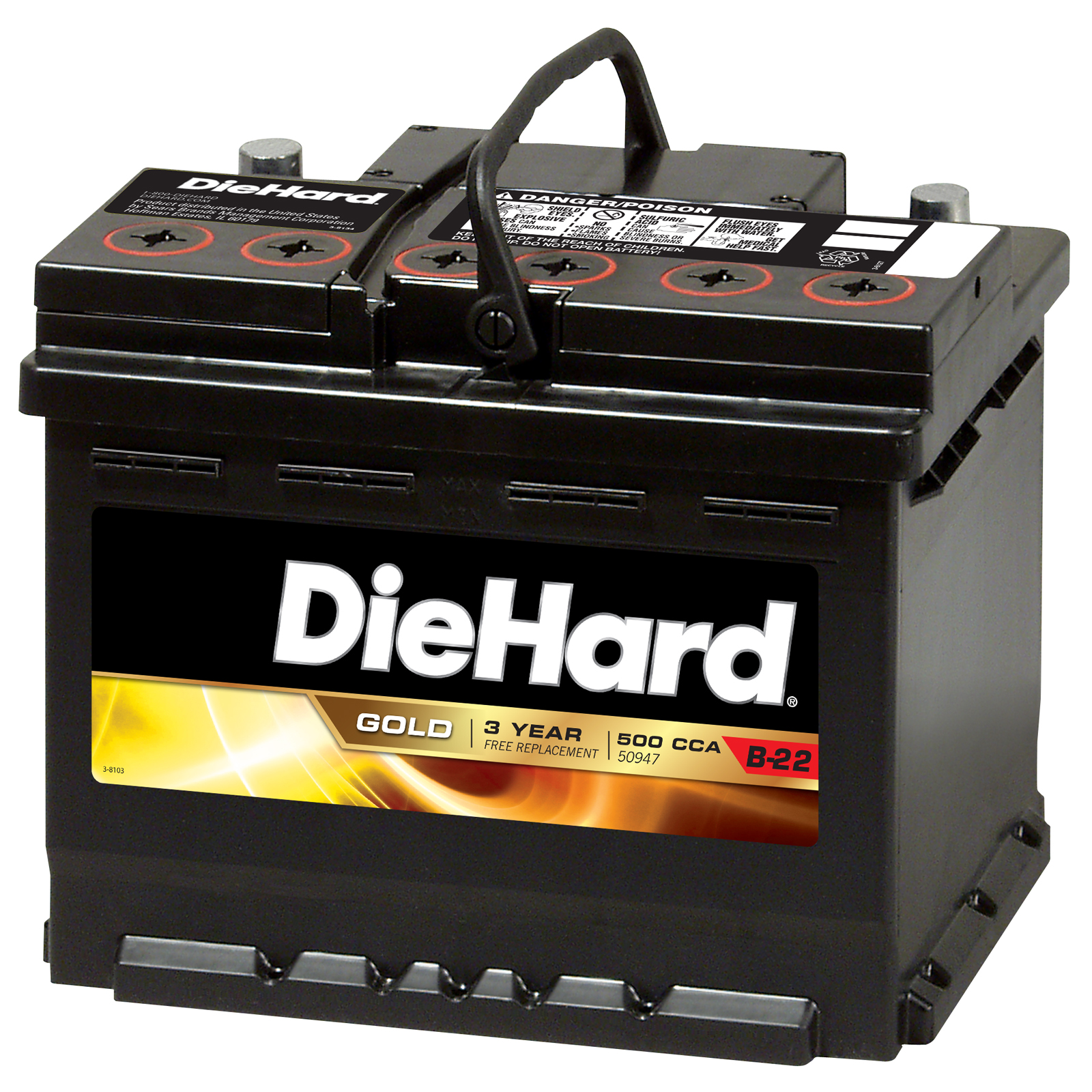 DieHard Gold Automotive Battery - Group Size EP-47 (Price with Exchange)