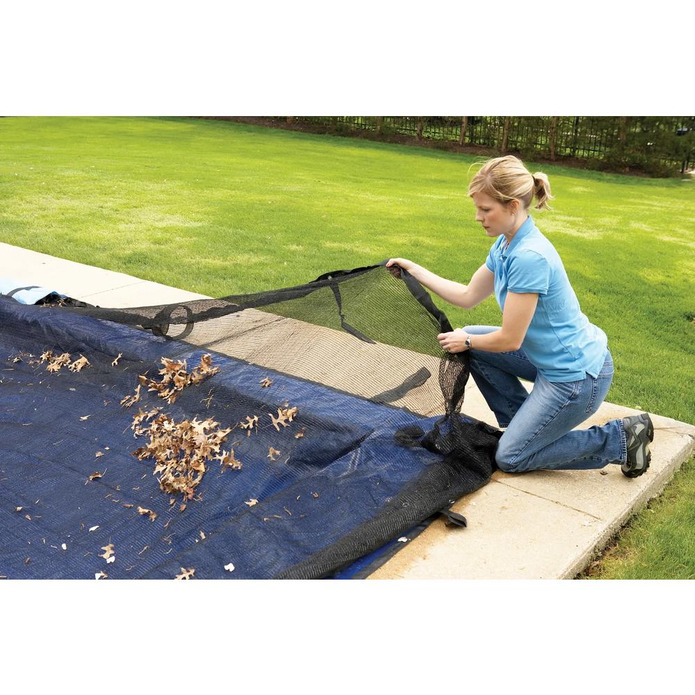 Blue Wave Oval Leaf Net Above Ground Pool Cover In Assorted Sizes