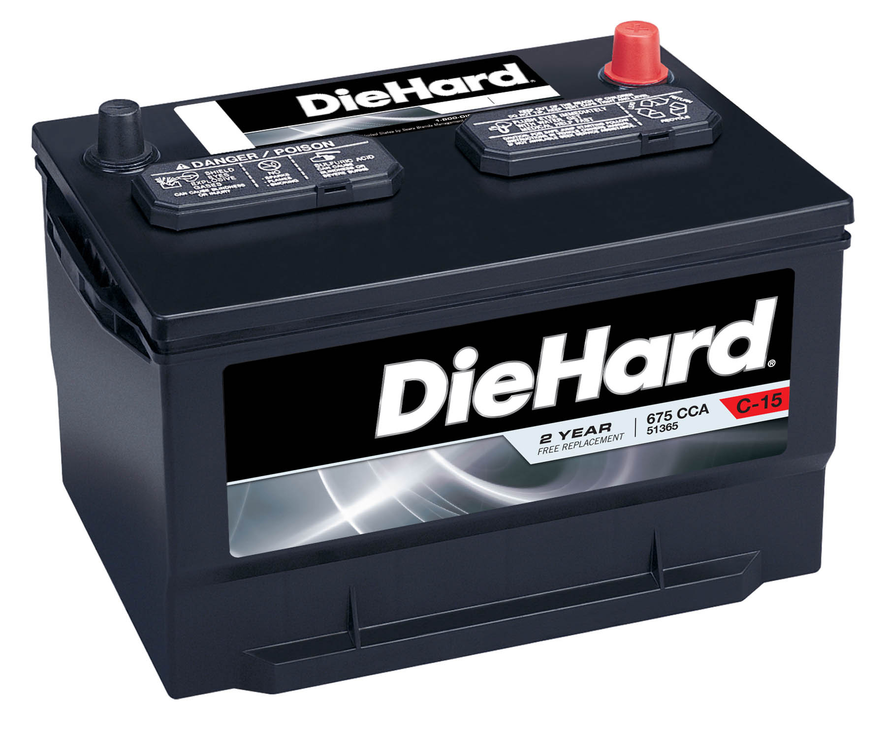 DieHard Automotive Battery 51365 - Group Size JC-65