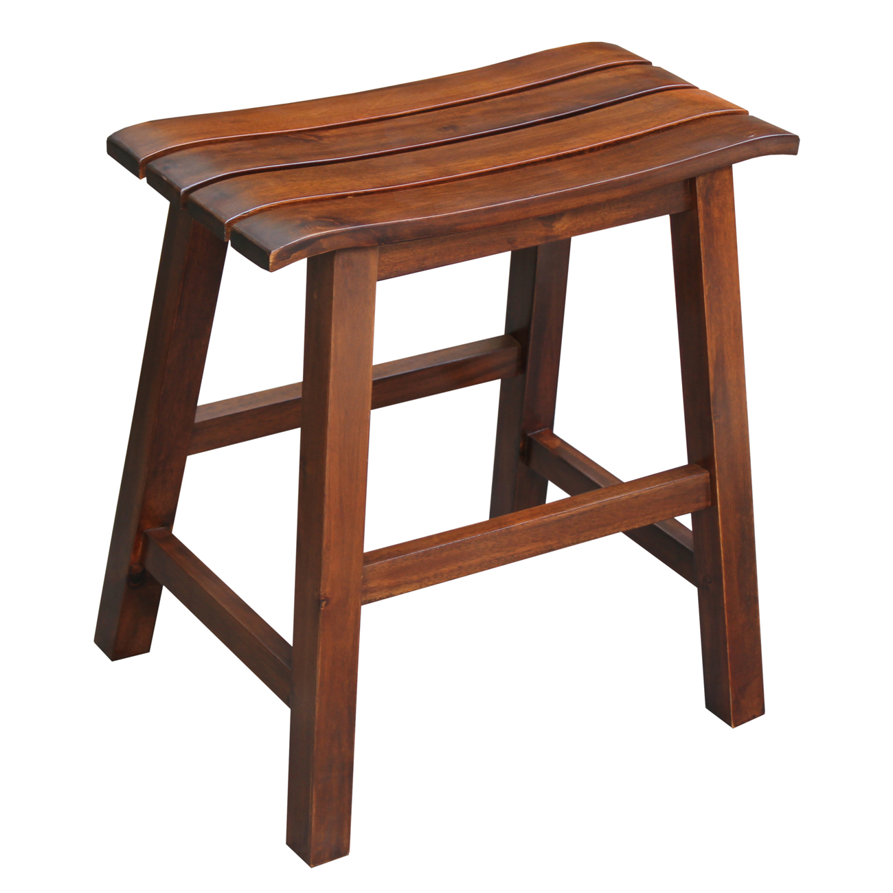 International Concepts Espresso Slat Seat Stool - 18 in. Seat Height