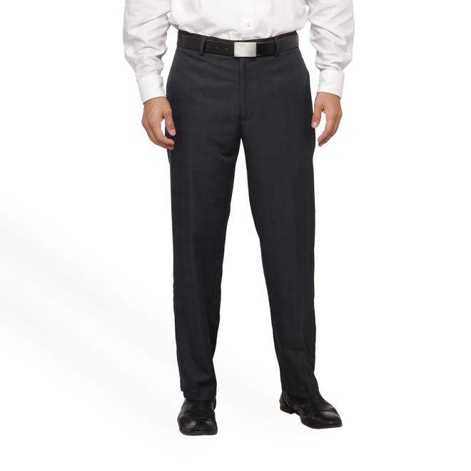 Structure Men's Flat Front Dress Pants Tonal Plaid
