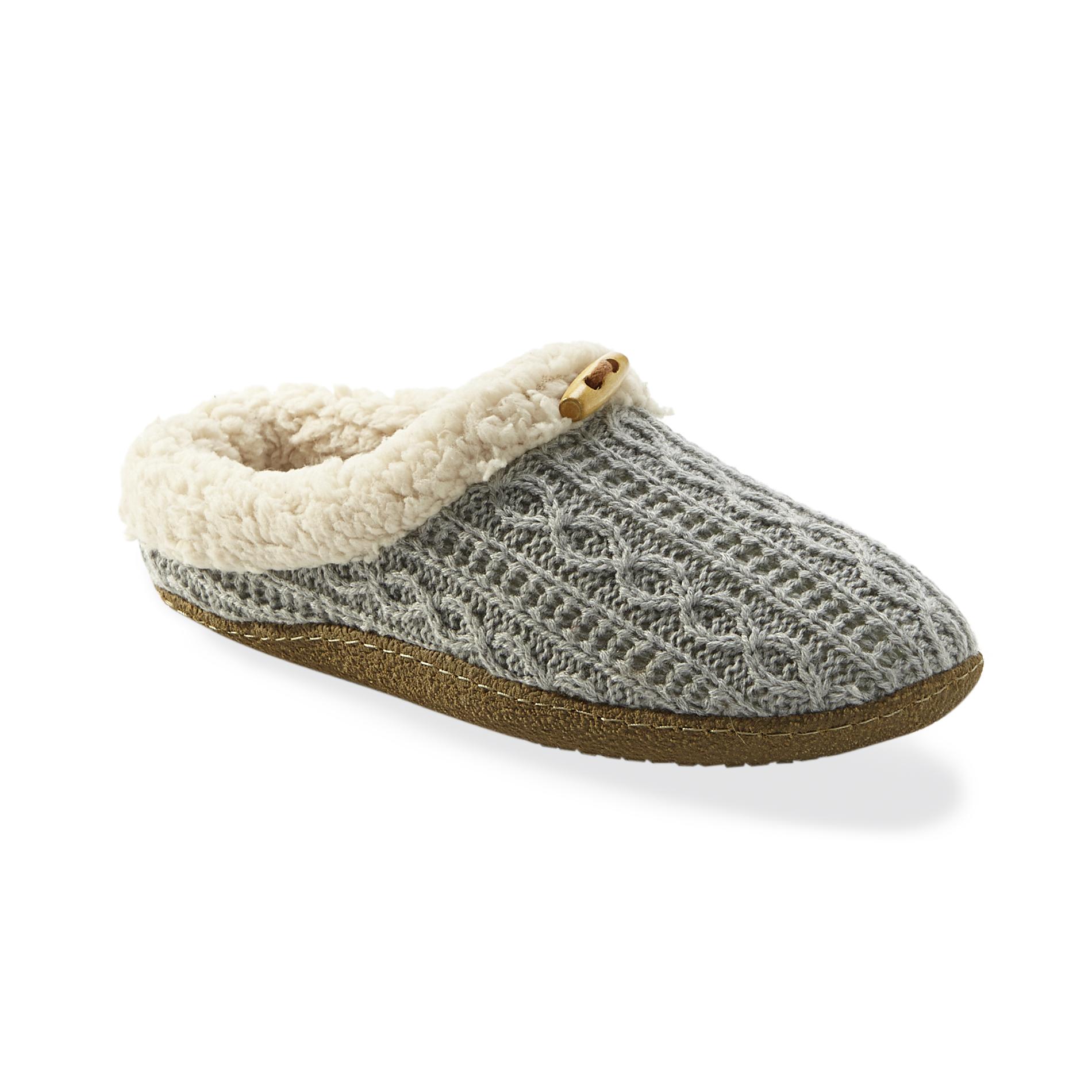 Women's Cable Knit Fleece Slippers: Casual and Comfortable at Sears