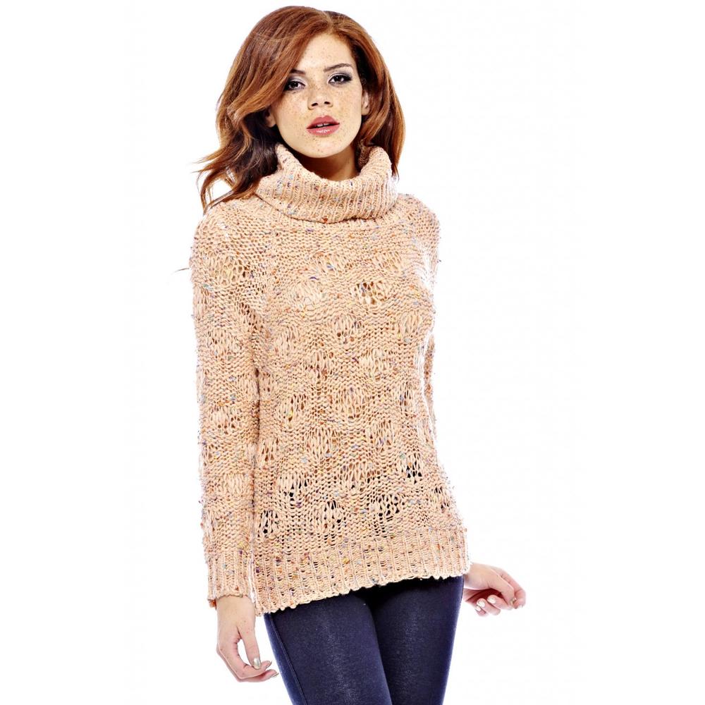 AX Paris Women's Poloneck Speckle Sweater - Online Exclusive