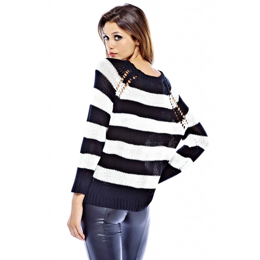 AX Paris Women's Stripe Knit Sweater - Online Exclusive