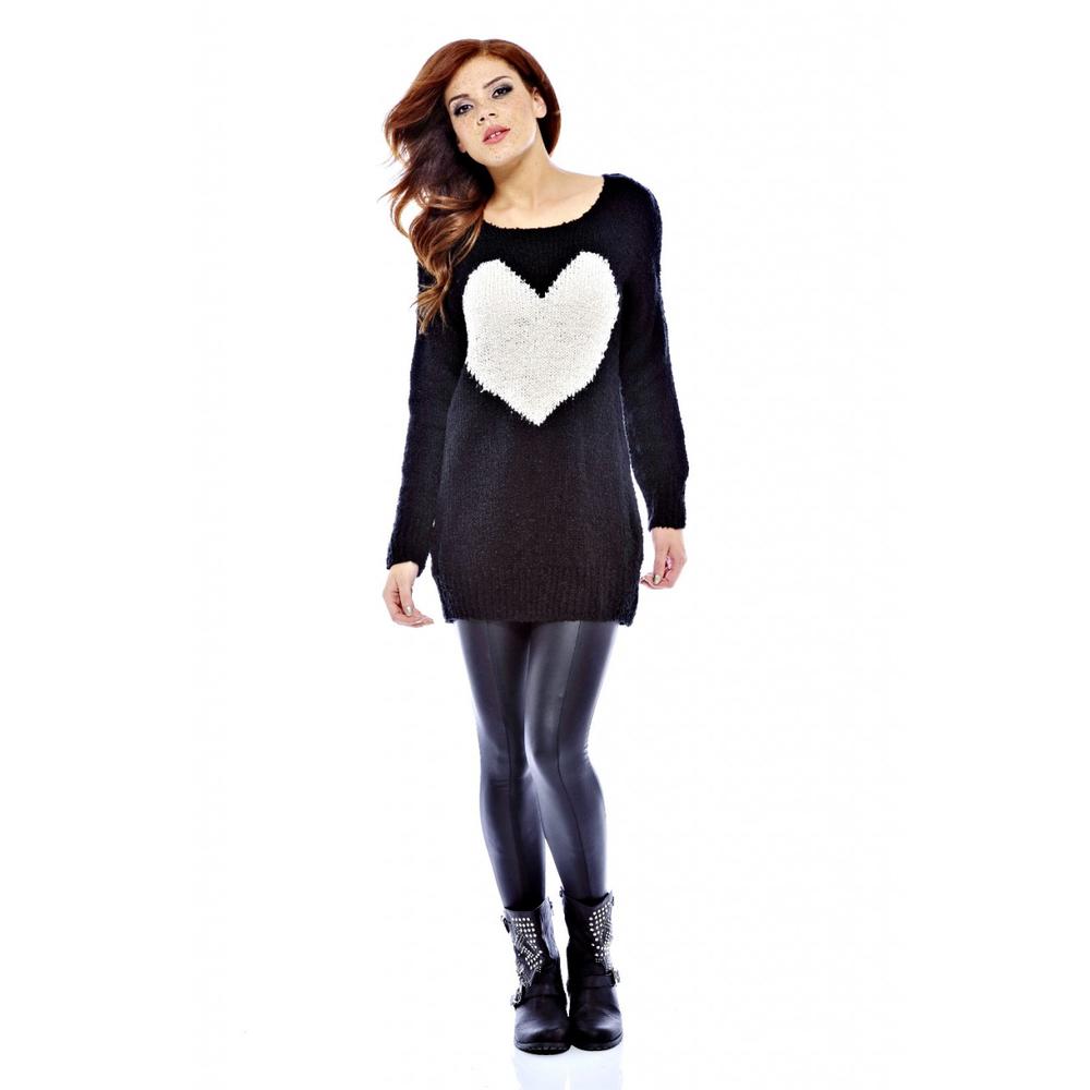 AX Paris Women's Giant Heart Sweater - Online Exclusive