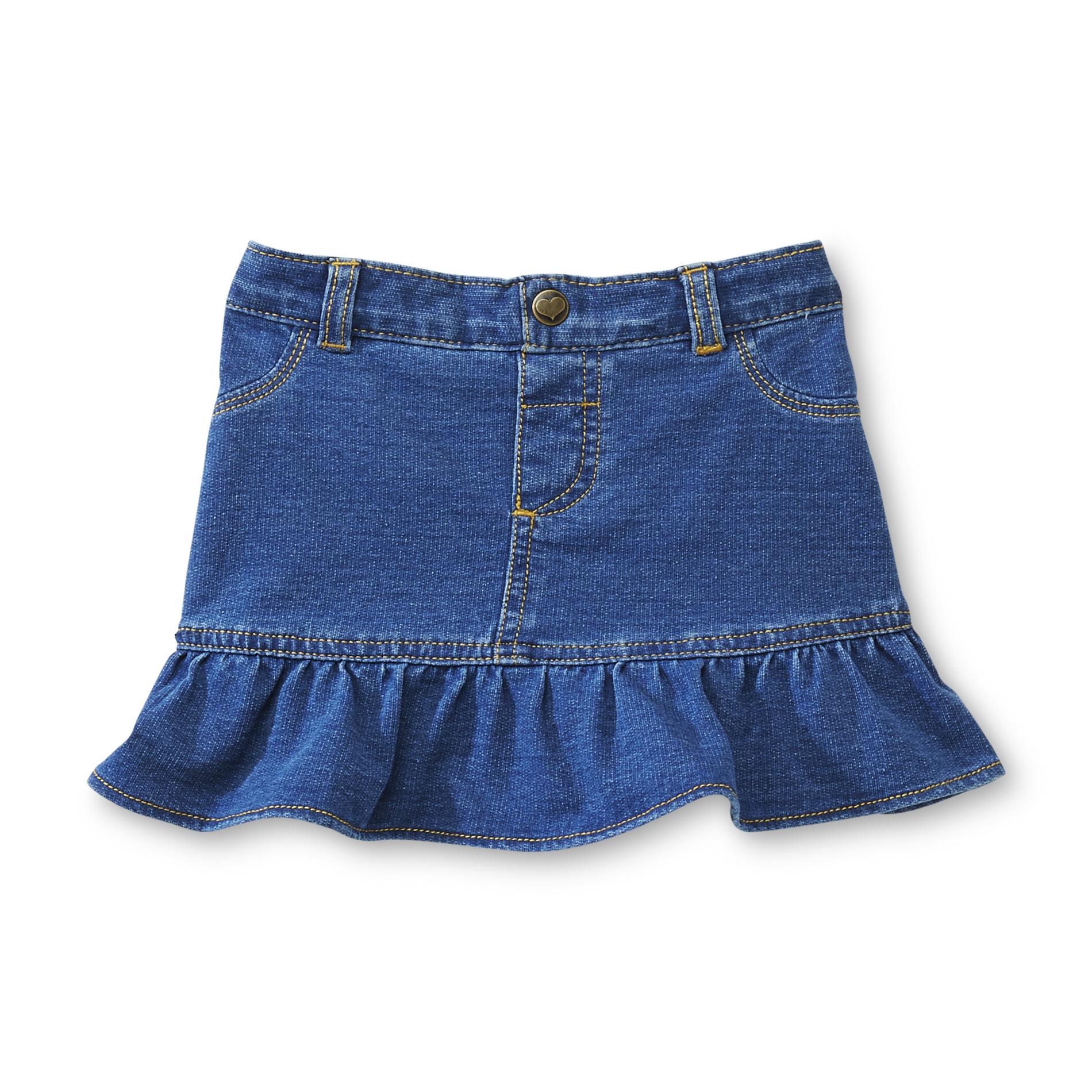 WonderKids Infant & Toddler Girl's Ruffled Hem Denim Skirt