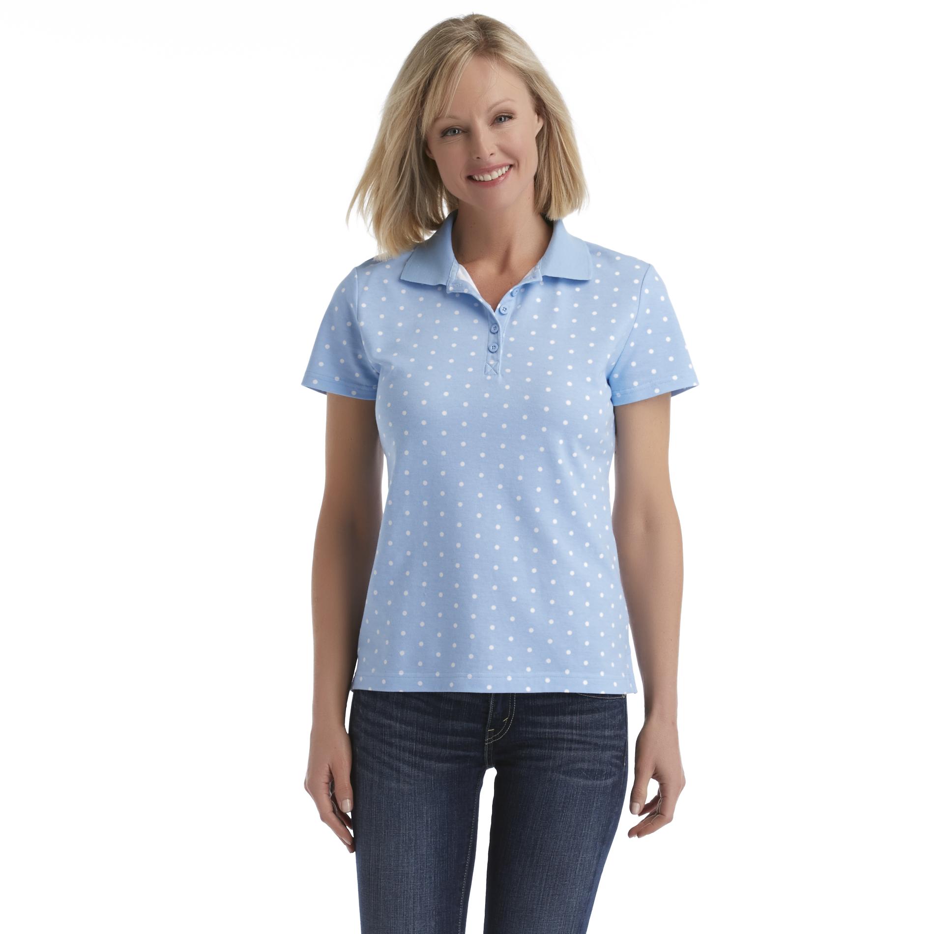 Basic Editions Women's Polo Shirt - Dots
