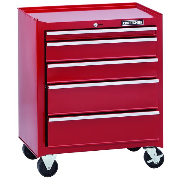 Craftsman 114069 Home Series 26 5 Drawer Rolling Cabinet Red American Freight Sears Outlet