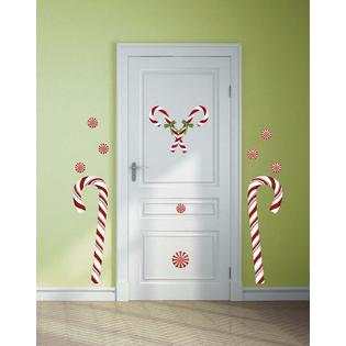 Roommates Candy Cane Peel And Stick Giant Wall Decals Home Home Decor Wall Decor Tapestries Appliques