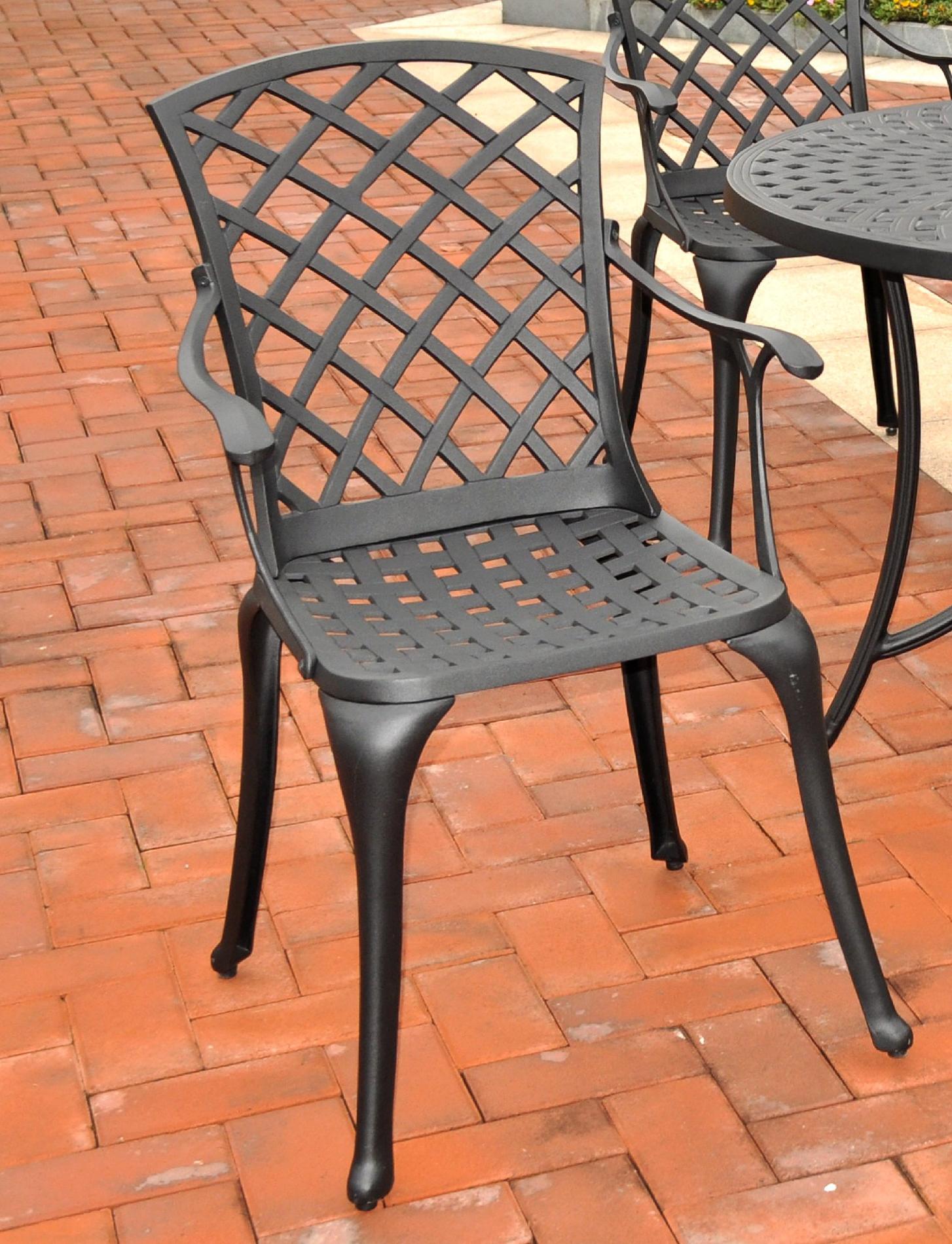Crosley Outdoor Sedona Cast Aluminum High Back Arm Chairs, Set of 2