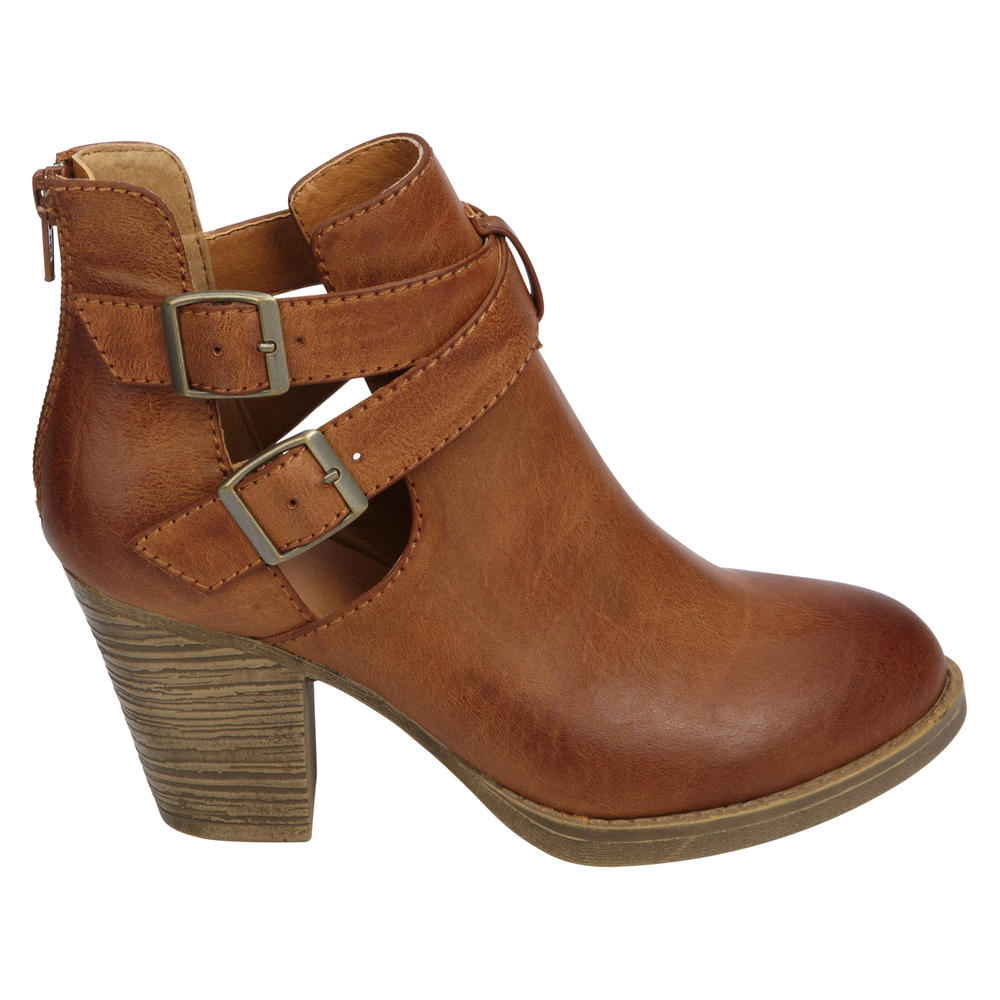 Route 66 Women's Brown Erin Synthetic Leather Ankle Boot