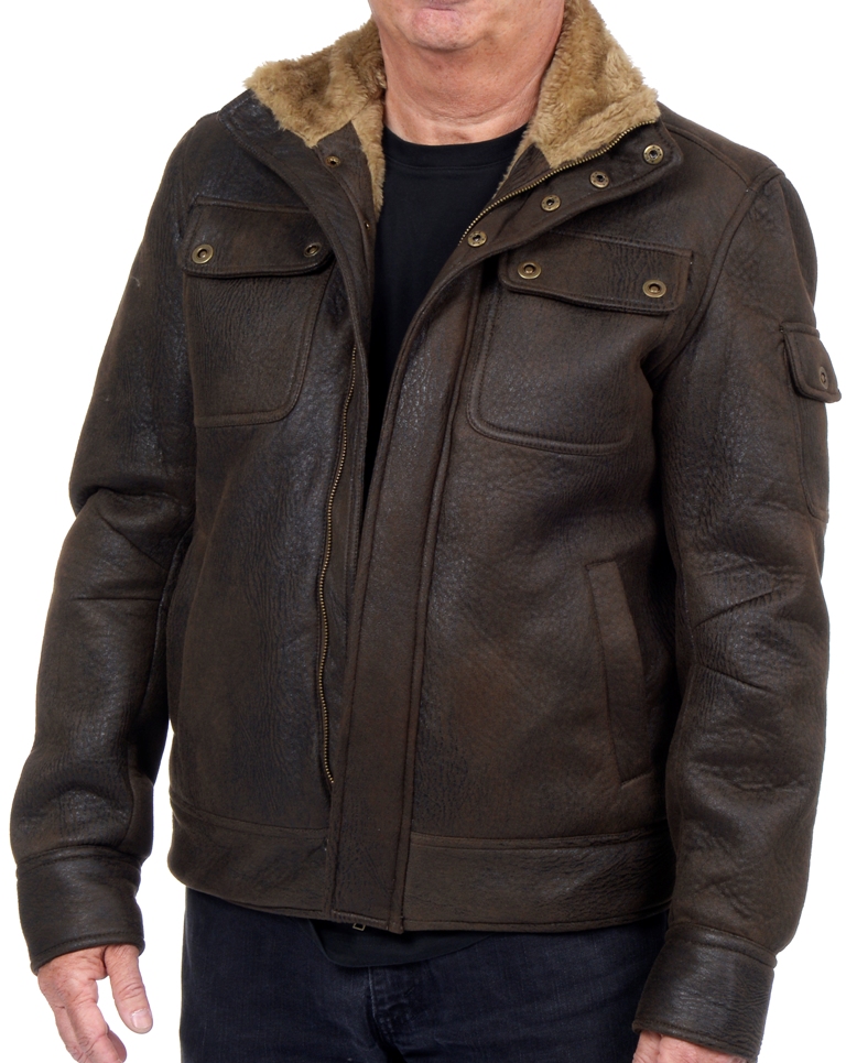 Excelled Men's Faux Shearling Hipster Jacket - Online Exclusive