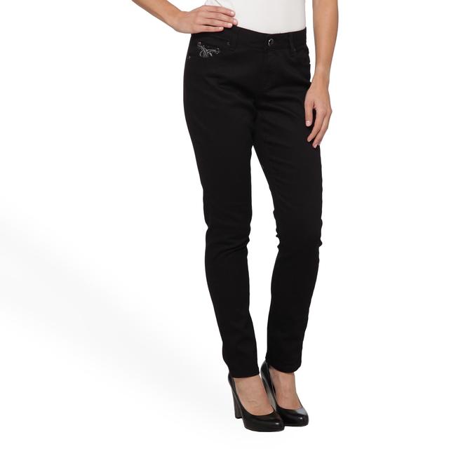 One 5 One Women's Embellished Skinny Jeans - Rhinestones