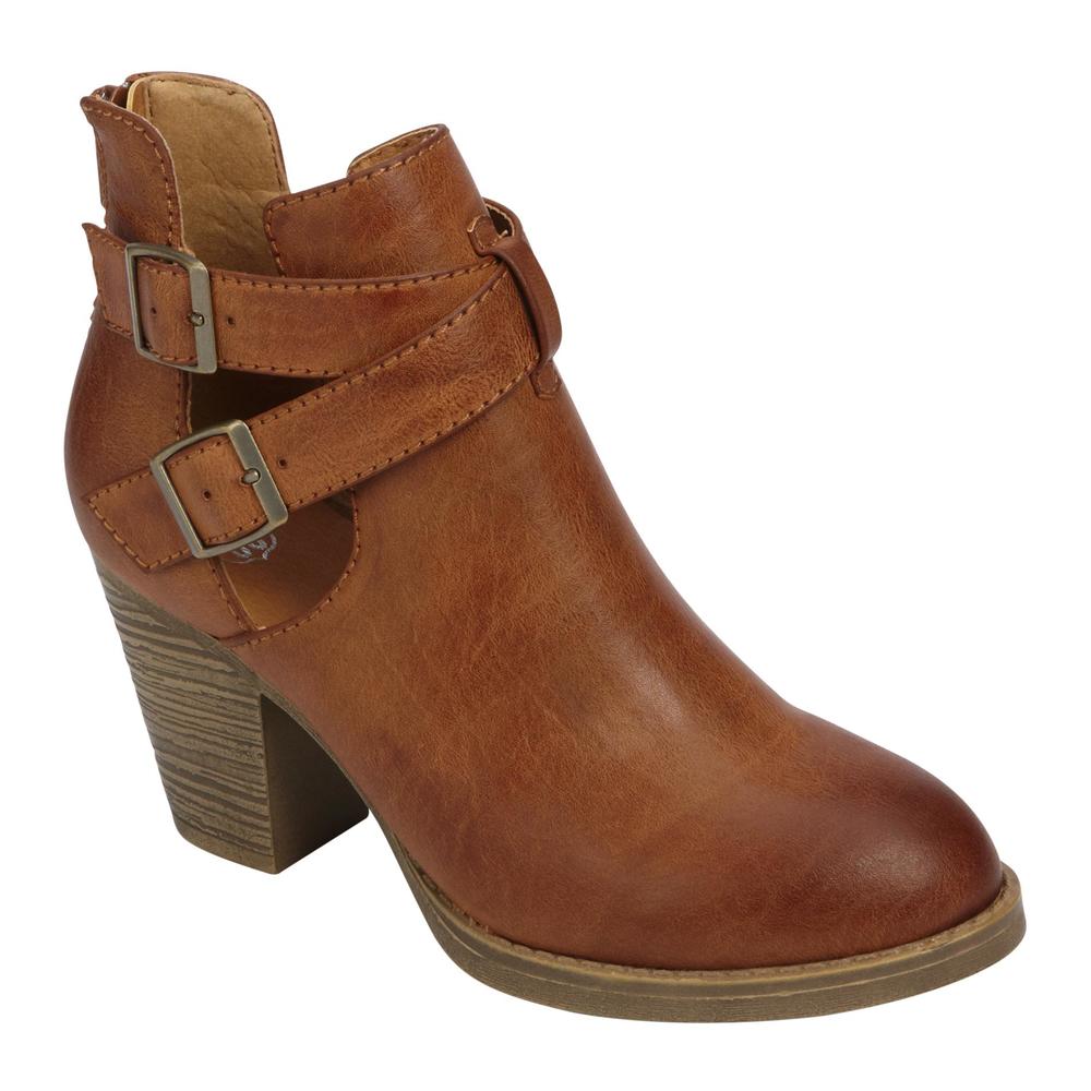 Route 66 Women's Brown Erin Synthetic Leather Ankle Boot