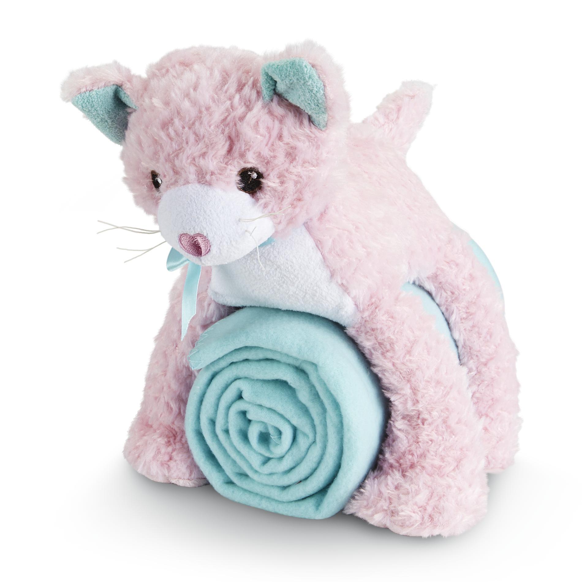 Cannon Cuddly Friend Stuffed Kitty and Throw Set