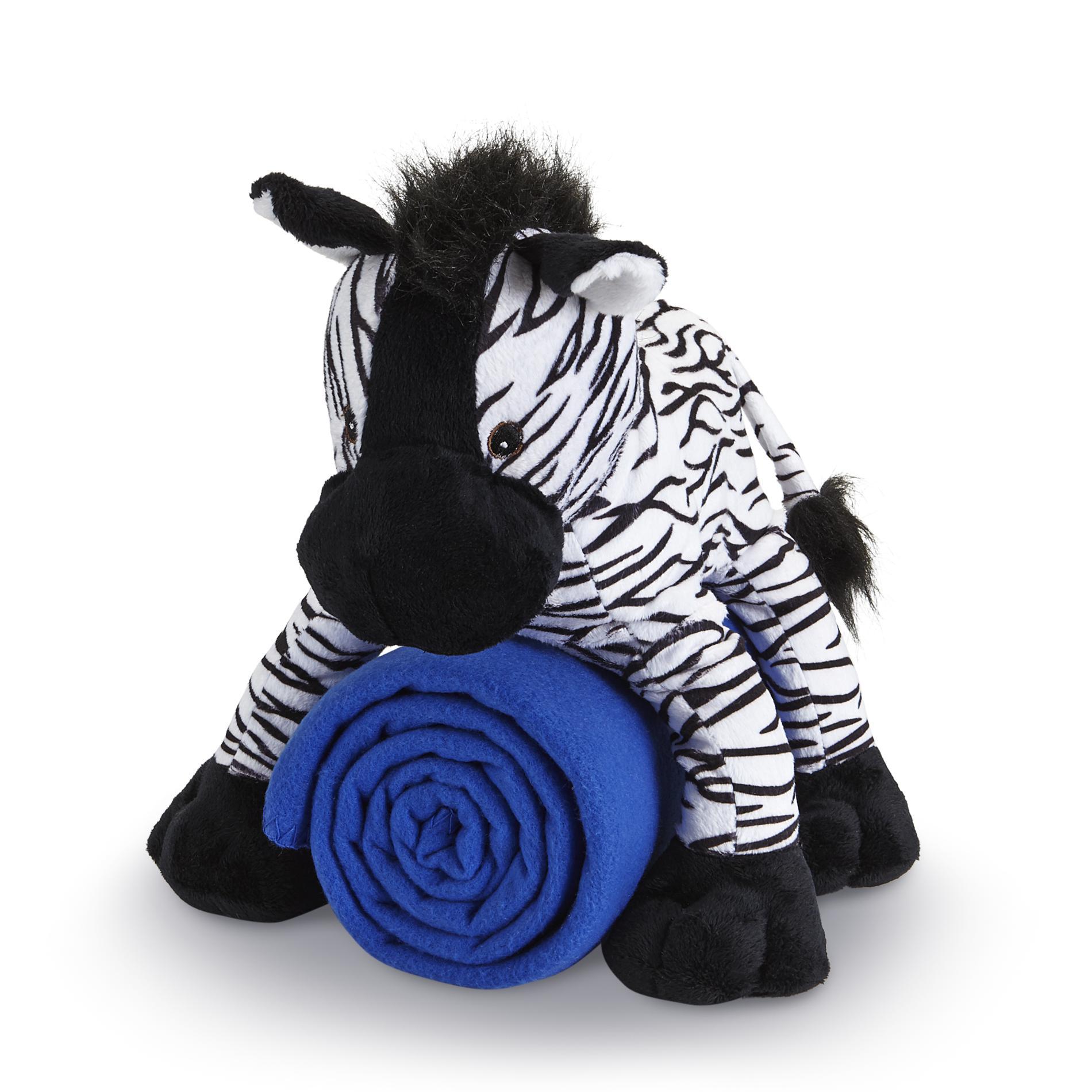 Cannon Cuddly Friend Stuffed Zebra and Throw Set