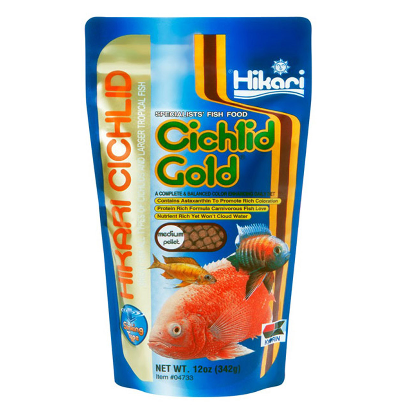Hikari Usa Inc. Hik Food Cichlid Sink Med 12 oz.
