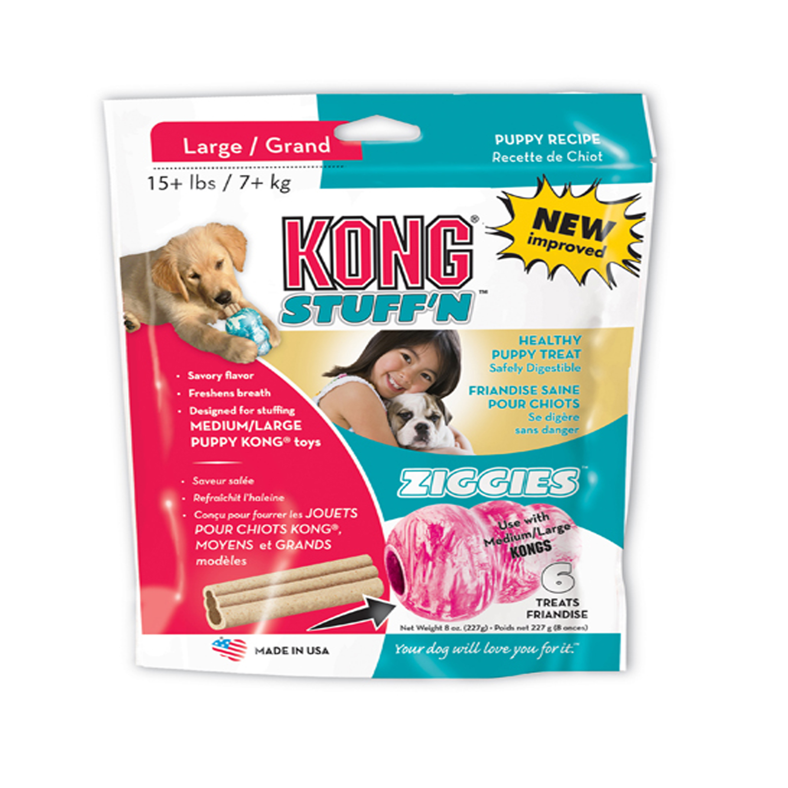 Kong Company Kong Treat Ziggies Puppy Large 8 oz.