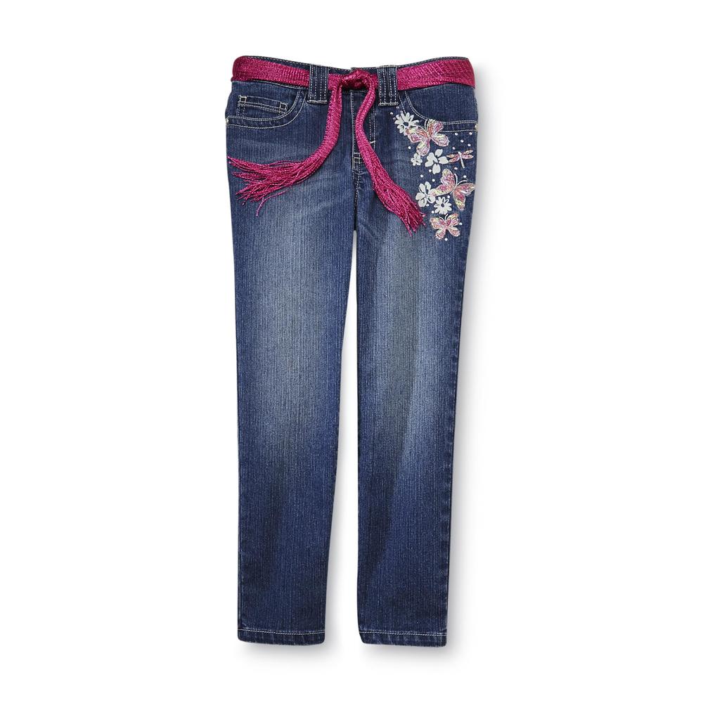 Route 66 Girl's Jeans & Belt - Embroidered