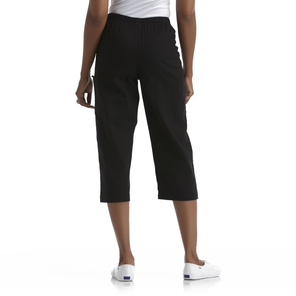 Basic Editions Women's Drawstring Capri Pants