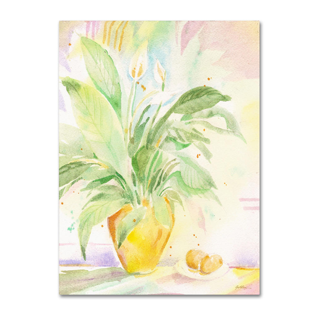 Trademark Global Sheila Golden 'The Peace Lily' Canvas Art