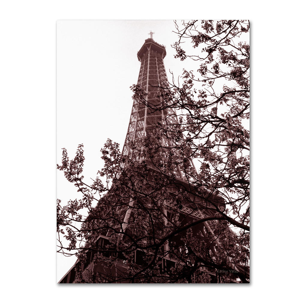 Trademark Global Kathy Yates 'Eiffel With Tree' Canvas Art