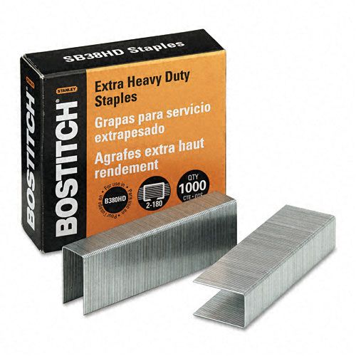 Stanley Bostitch BOSSB38HD1M Staples for B380HDBlk Auto 180 Stapler, 1000/Box
