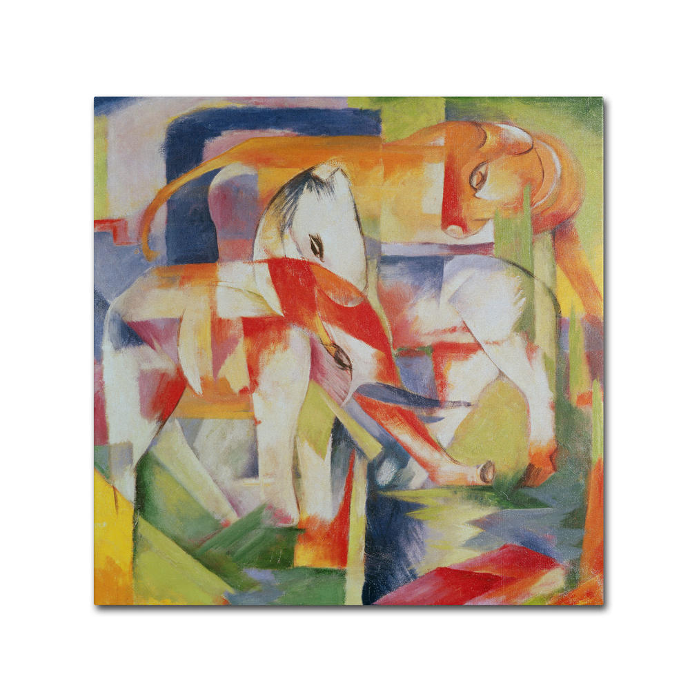 Trademark Global Franz Marc 'Elephant  Horse and Cow' Canvas Art