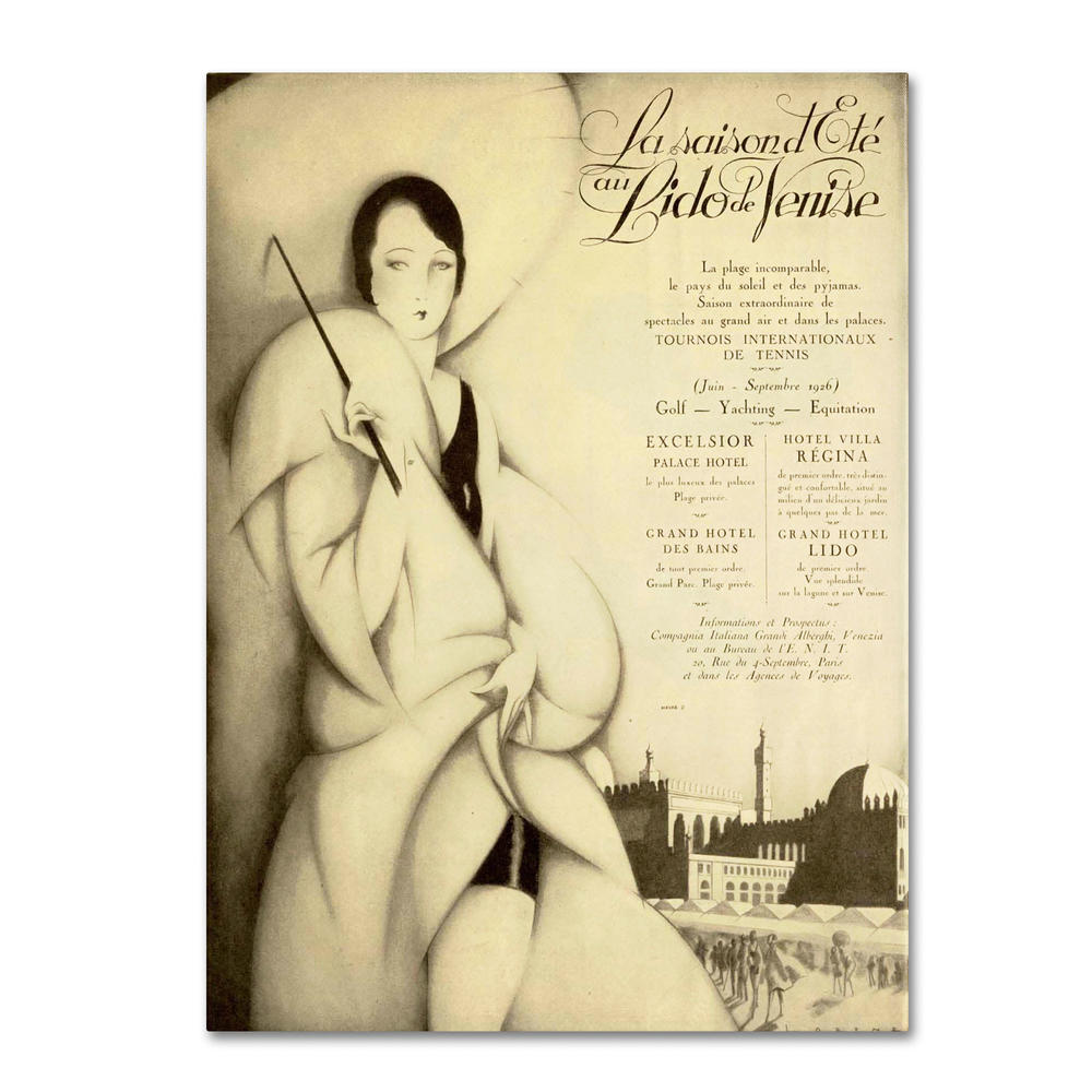 Trademark Global Vintage Apple Collection 'Venise Hotel' Canvas Art