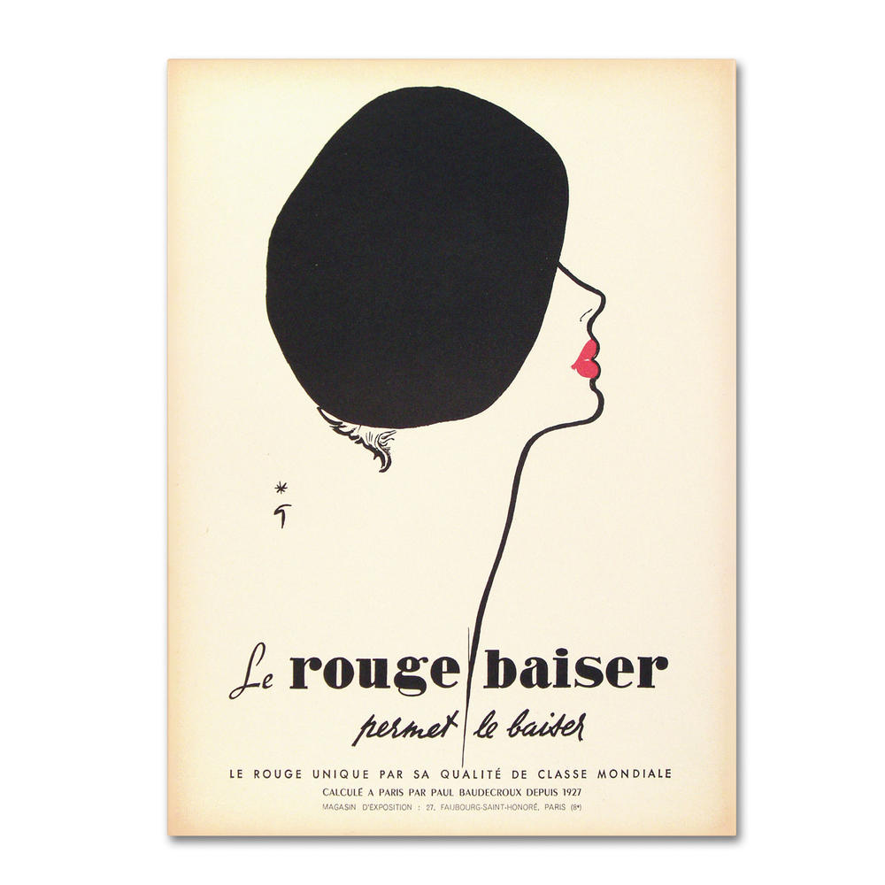 Trademark Global Vintage Apple Collection 'Le Rouge Baiser' Canvas Art